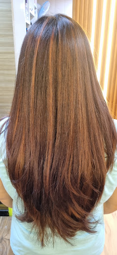 Copper highlights on long layers