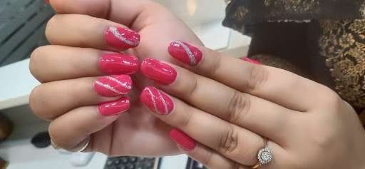Pink and silver swirls