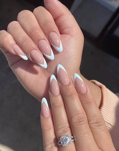 White V French tips